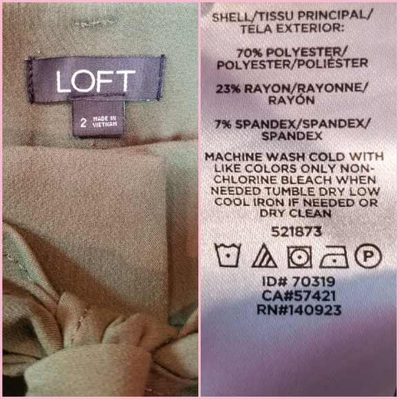 Loft Slim Tie Waist Cargo Ankle Pants - Picture 3 of 5